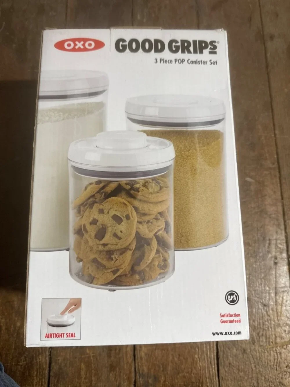Oxo Good Grips BPA-Free 3-Piece POP Canister Set with Airtight Seal New in Box